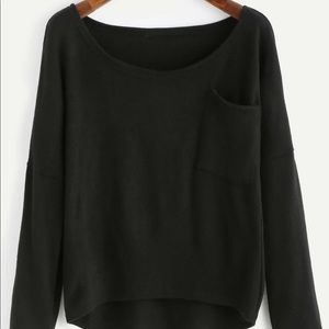 Black sweater with pocket